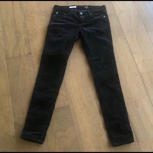 AG Black Velvet Super Skinny “The Legging” 28